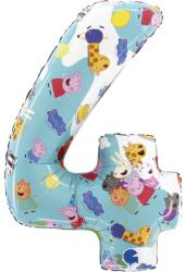  Peppa malac Blue 4-es szám fólia lufi 66 cm (GBBL254) - sandori
