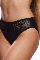 MYFEMINI Menstruációs bugyi csipkével, fekete - XL
