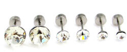 Trium Shine fülbevaló szett - crystal fehér (bepattintós) 8 mm, 5 mm, 4 mm (2025041201)