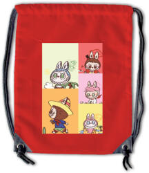  Labubu - Színes karakter kollázs tornazsák (140358)