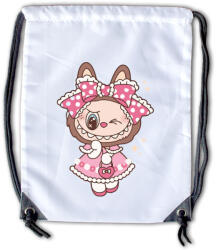  Labubu - Pöttyös ruhás nyuszilány tornazsák (325344)