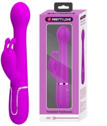 Pretty Love Vibrator Iepuras Dejon, 7 Moduri Vibratii, 4 Moduri Impingere si Rotatii, Silicon, USB Magnetic, Mov, 22.6 cm Vibrator