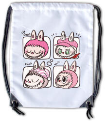  Labubu - Rózsaszín pizsiparti tornazsák (141409)