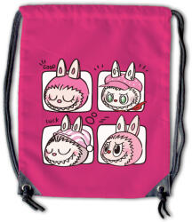 Labubu - Rózsaszín pizsiparti tornazsák (748567)