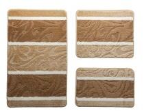 Sn Deco Group Set baie 3 Piese Silver Valuri Maro 60x100+50x60+40x60 Covor baie