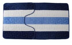 Sn Deco Group Set baie mare 2 piese tricolor Greek albastru 60x100+60x50 Covor baie