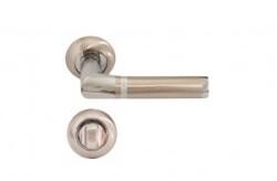 Sn Deco Group Maner Premium SN CERES cu incuietoare baie E9-T3, culoare nichel satinat/crom