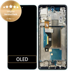 Motorola Edge 60 Fusion - Ecran LCD + Sticlă Tactilă + Ramă (Amazonite) - 5D68C29879 Genuine Service Pack, Amazonite