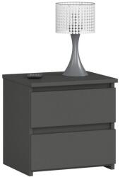 AKORD Comoda, placa laminata, 2 sertare, gri grafit, 40x35x40 cm GartenVIP DiyLine (214442-AK) Comoda