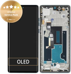 Motorola Edge 50 Fusion - Ecran LCD + Sticlă Tactilă + Ramă (Forest Blue) - 5D68C24633 Genuine Service Pack, Blue