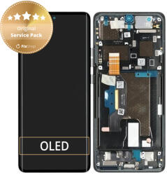 Motorola Edge 50 Ultra - Ecran LCD + Sticlă Tactilă + Ramă (Forest Grey) - 5D68C24483 Genuine Service Pack, Forest Grey