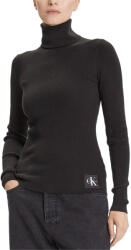 Calvin Klein Pulover Woven Label Roll Neck LV047D350G UB1 black