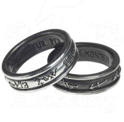 Alchemy gothic Пръстен alchemy gothic - Демон Черен & Ангел Бяла - r212