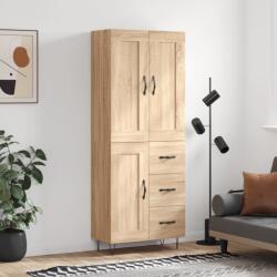 vidaXL Висок шкаф, дъб сонома, 69, 5x34x180 см, инженерно дърво (3200036)
