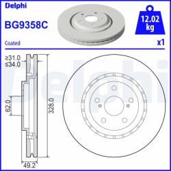 DELPHI Disc frana DELPHI BG9358C (BG9358C)