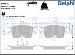 DELPHI set placute frana, frana disc DELPHI LP3860 (LP3860)
