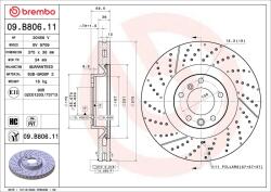 BREMBO Disc frana BREMBO PRIME LINE - UV Coated 09. B806.11 (09.B806.11)