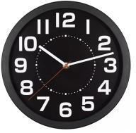 Somogyi Elektronic falióra üveg előlappal 25cm, fekete (AWC250BK) (AWC250BK)