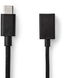 Nedis CCGB61710BK02 - USB 3.0 kábel | C típusú csatlakozó - A csatlakozó | 0, 15 m | Fekete (CCGB61710BK02)