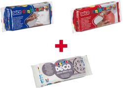 CARIOCA modellezőpaszta készlet, 3db, Fehér, kő és barna