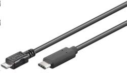 PremiumCord USB 2.0 Type C Micro USB Átalakító Fekete 60cm ku31cb06bk (ku31cb06bk)