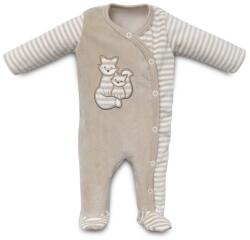 Kenguru Gold Plüss hosszú ujjú rugdalózó mogyoró csíkos róka 62-es méret / 1064