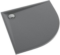 Schedline Libra Anthracite Stone cădiță de duș semirotundă 80x80 cm antracit 3SP. L1O-8080/A/ST (3SPL1O8080AST)