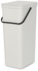 Brabantia Cos de gunoi colectare selectiva Sort&Go 1005554, 40 L, Maner, Gri deschis (1005554) Cos de gunoi
