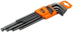 Bahco BE-9770 Gömbvégű Imbuszkulcs Készlet - 1.5-10mm, 9db, Hosszú Széria