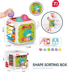 Chipolino Образователна играчка 7 в 1 Chipolino - Куб сортер (DIG02468887) - kindermarket