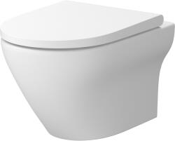 Cersanit Larga wc csésze lassú záródású ülőkével függesztett perem nélkül fehér matt S701-608 (S701608)