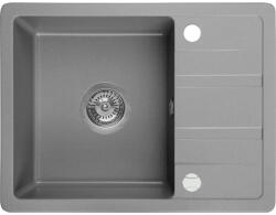 Laveo Stella, 1 kamrás gránit mosogató 580x440x163 mm, rövid lefolyóval, szürke, LAV-SBY_513T (LAV-SBY_513T)