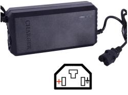 Utángyártott 48V 1, 8A 3 pólusú csatlakozós akkutöltő zárt ólomakkumulátorhoz, zselés akkumulátorokhoz, elektromos kerékpárhoz (48V-1-8A-3polusu)