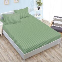 Pucioasa Husa de pat cu 2 fete perna din damasc policoton verde pentru saltele 160x200 și 180x200