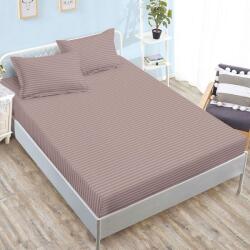 Pucioasa Husa de pat cu 2 fete perna din damasc policoton maro pentru saltele 160x200 și 180x200