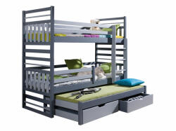  Emeletes ágy Henderson 124 (Grafit + Szürke)