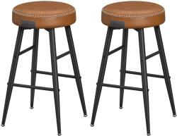 VASAGLE Ekho bárszékek, 2db-os magas bárszék szett, karamellbarna (LBC080K01) - vasbutor