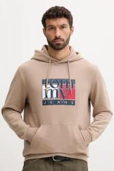 Tommy Hilfiger pamut melegítőfelső barna, nyomott mintás, kapucnis, DM0DM22092 - barna M