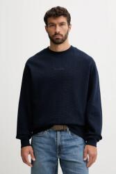 Tommy Hilfiger pamut melegítőfelső sötétkék, sima, DM0DM21622 - sötétkék XXL