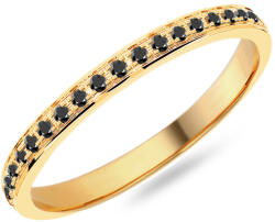  Női karikagyűrű fekete gyémántokkal 2 mm IZKR016-F-B