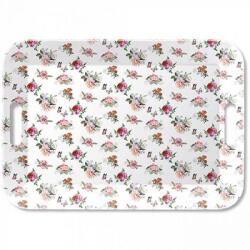 Ambiente B. V Charlotte rózsás - madaras nagyméretű műanyag tálca - 47x33 cm (VR-13919350)