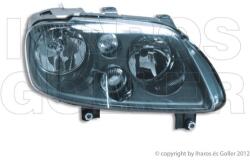 VW Caddy 2004-2009 - Fényszóró 2H7 jobb fekete házas (motorral) MM