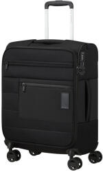 Samsonite VAYCAY négykerekű fekete kabin bőrönd 55cm 145449-1041 - minosegitaska