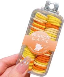  TW-38232 hajgumik dobozban - Sárga/Narancssárga