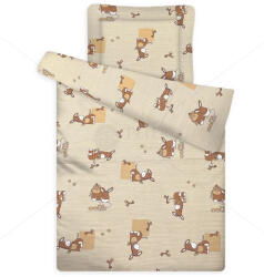  Gyermek paplan, párna garnitúra, Barna csacsi (90×140 cm 40×50 cm)