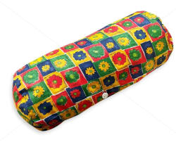  Hengerpárnahuzat, színes, 35x15 cm