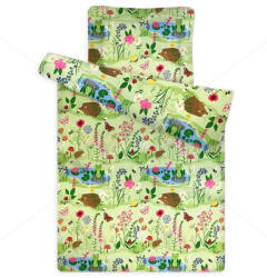 Gyermek paplan, párna garnitúra, Zöld mező (90×140 cm + 40×50 cm)