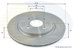 COMLINE Brzdový kotúč COMLINE ADC0936V (ADC0936V)