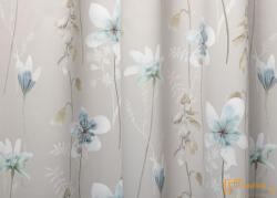  (3 szín) GOUDA virágos dim out függöny halványkék színű virágokkal