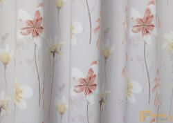 (3 szín) GOUDA virágos dim out függöny cappuccino színű virágokkal